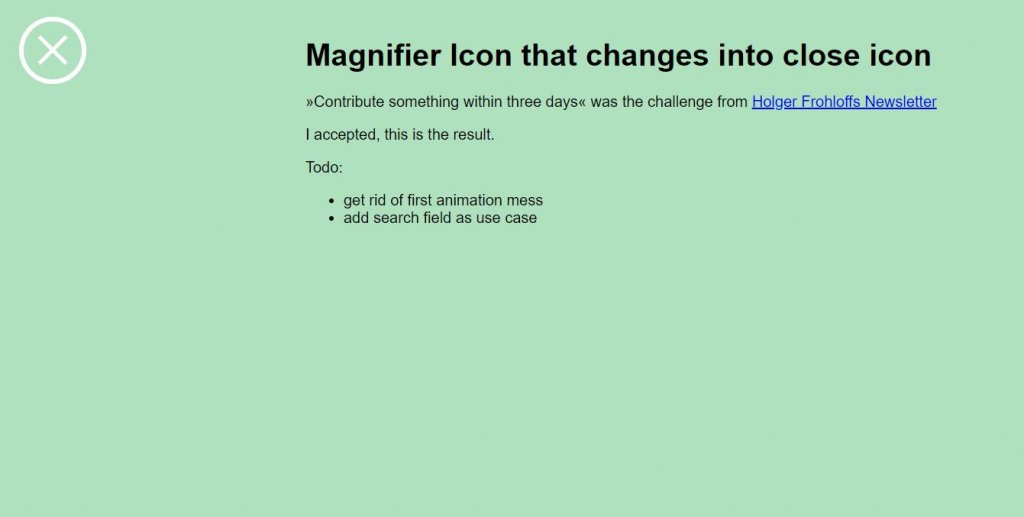 html close button magnifier