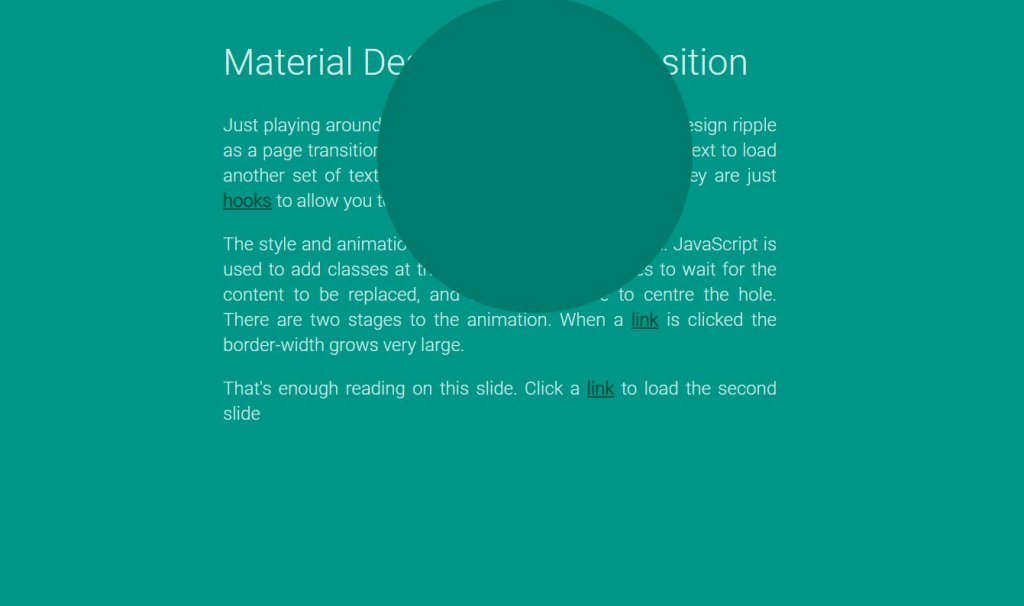 pure css page transitions effects css js(javascript) bootstrap