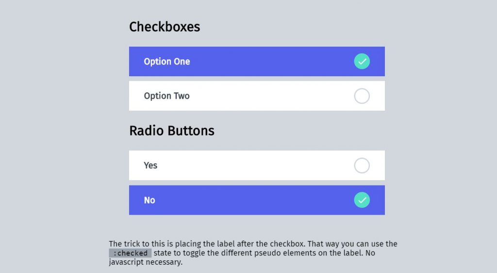 custom css input type checkbox checked style examples