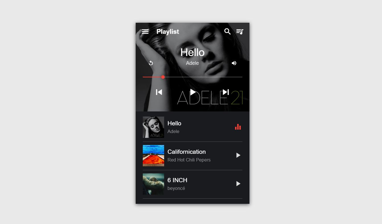 25+ CSS Music/Audio Player Examples