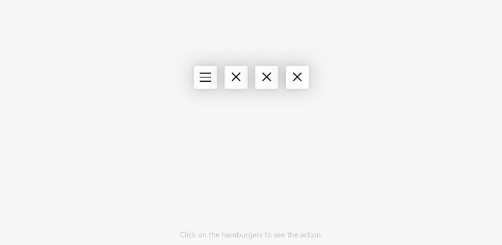 example of responsive hamburger menu icon effect css