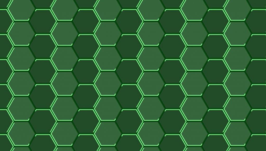 animated neon hexagons pattern
