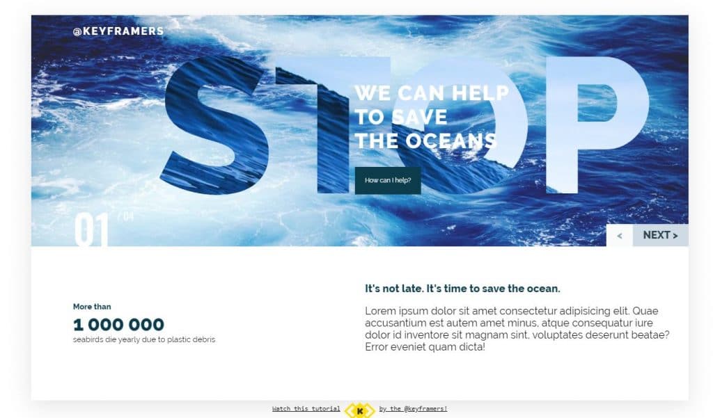 oceanic html css responsive slider olya marchak