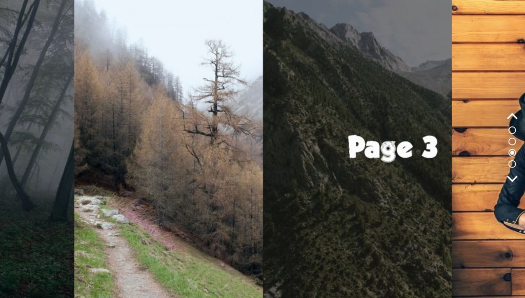 page transition example javascript