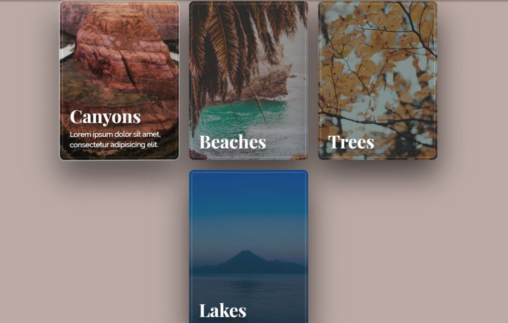 parallax depth cards with css and javascript