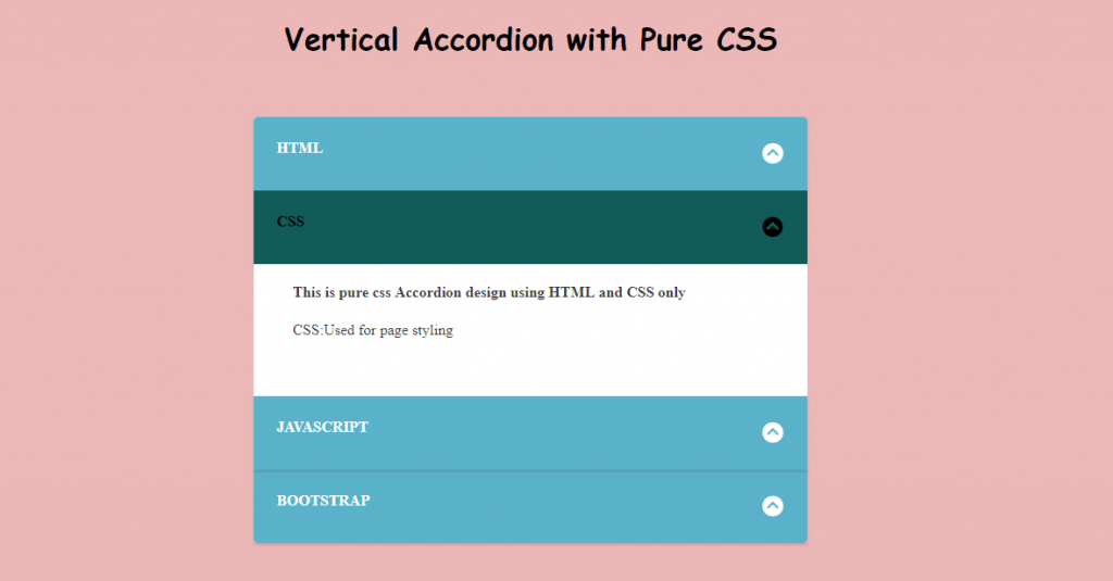 CSS Vertical Accordion Menu