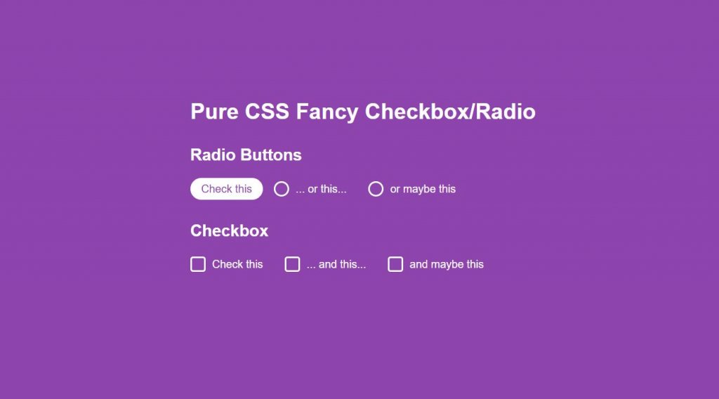Pure CSS Fancy Checkbox/Radio 