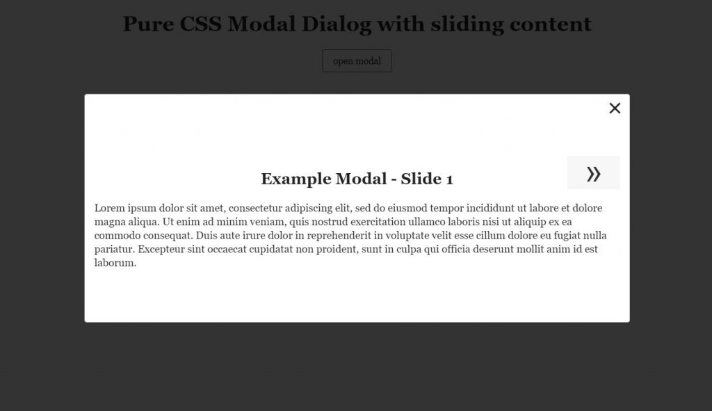 modal css dialog box example with html, css, bootstrap