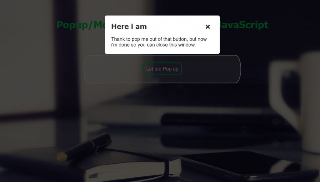 modal css dialog box example with html, css, bootstrap