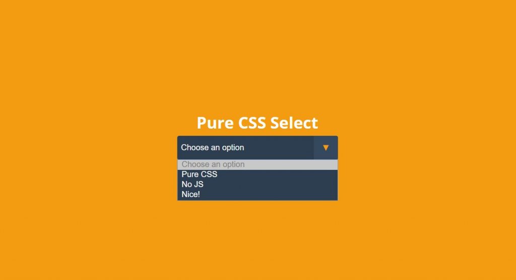 pure css select box examples
