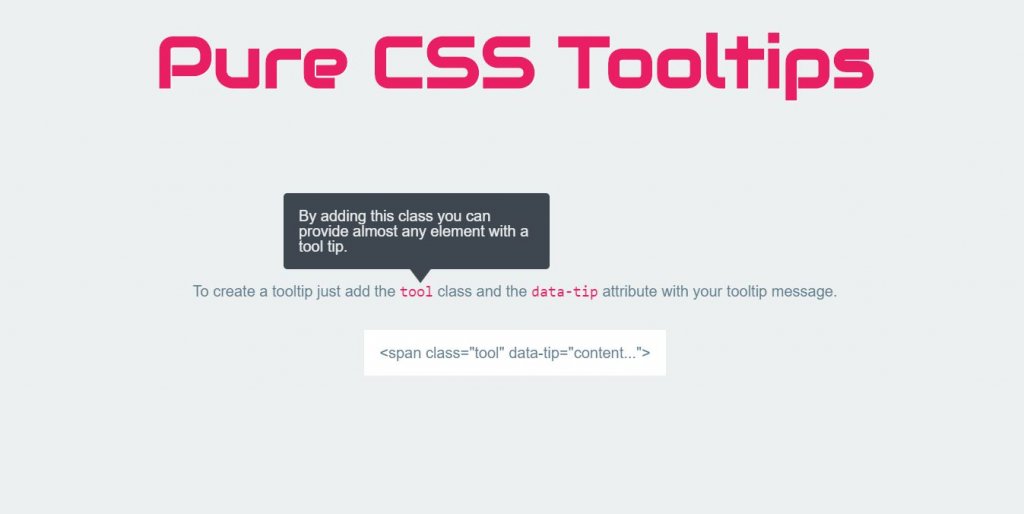  Pure CSS Tooltips 