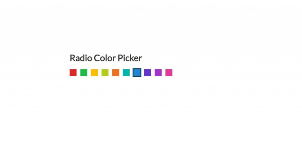 radio color code picker html and css