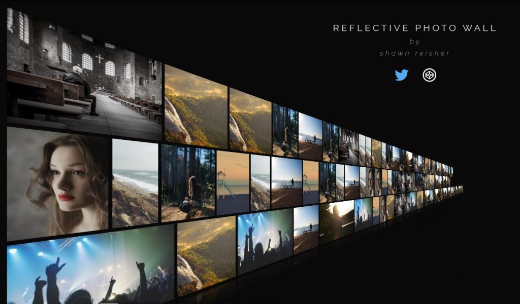 CSS Reflective Responsive Image Gallery Wall  