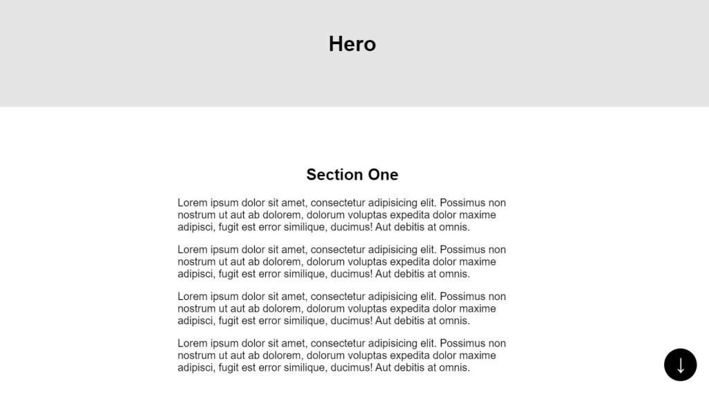 animated scroll down arrow animation html css js