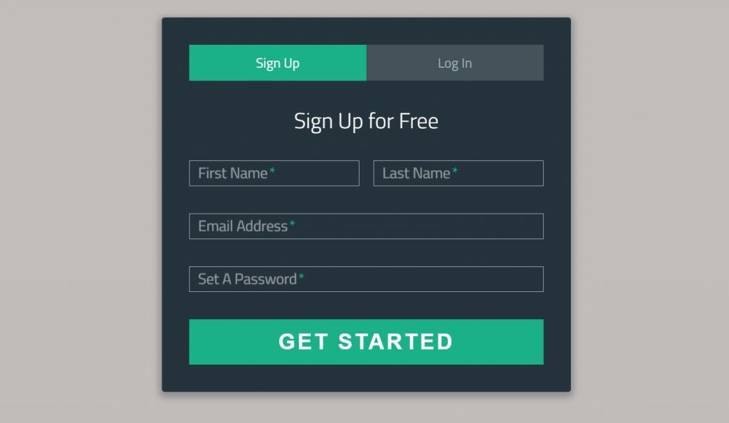 jquery login forms
