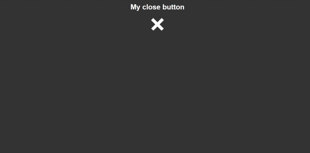 simple html close button 