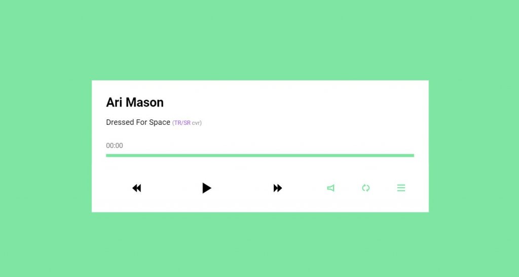 Simple Responsive Music Player 