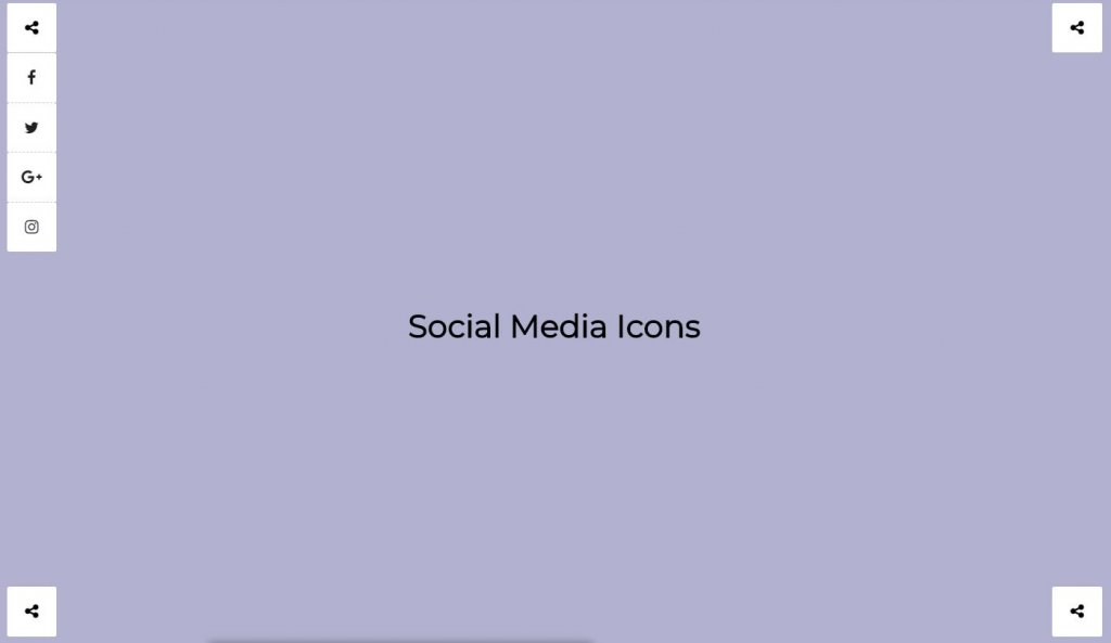 Pure CSS Media Icons 