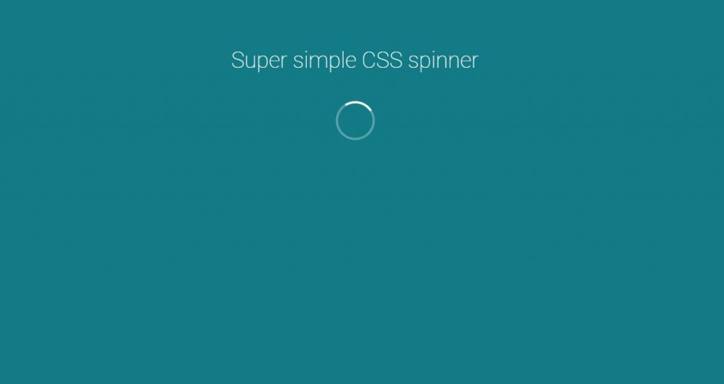 super simple css spinner