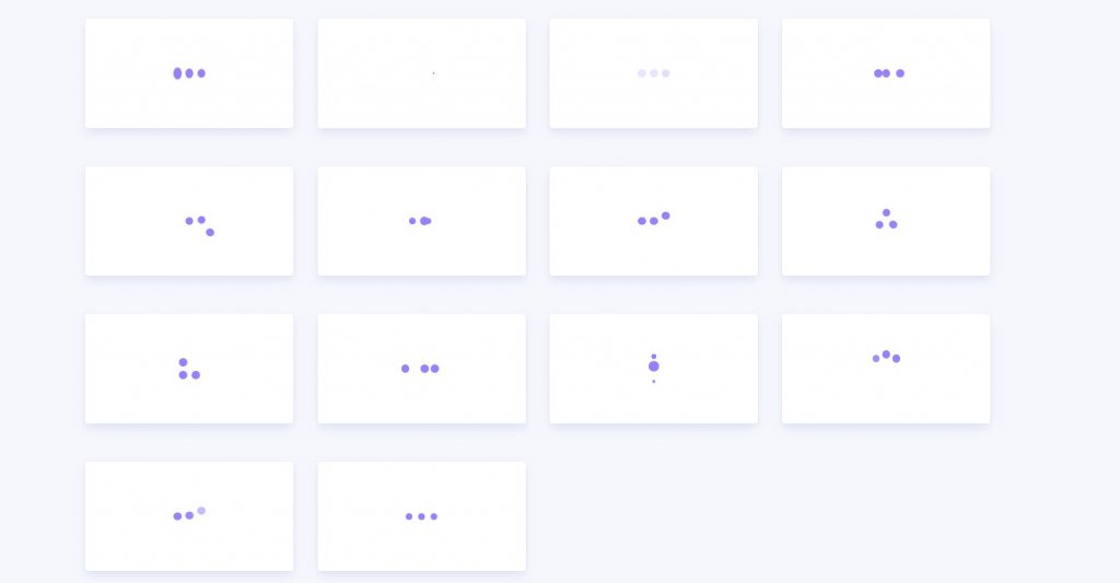 three dots css loading animation