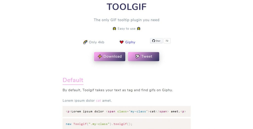 jQuery(JavaScript) Tooltip gif