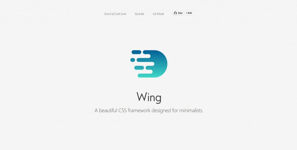 Wing light css frameworks frontend