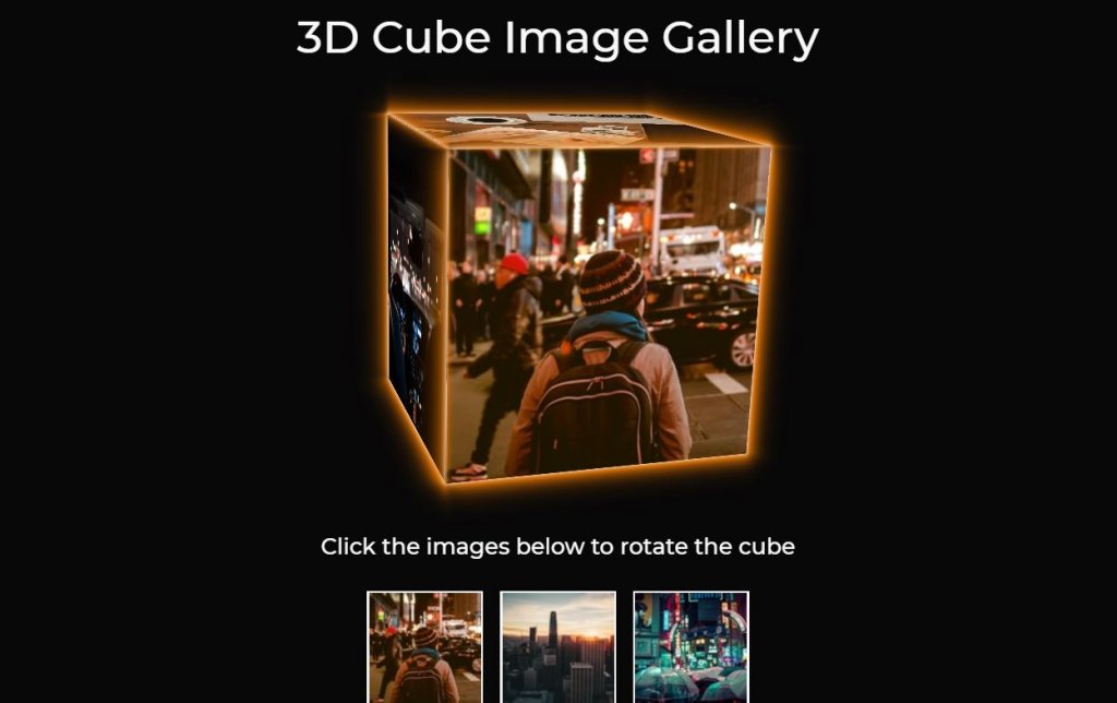 3d cube image gallery
