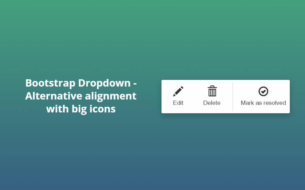 Bootstrap Horizontal Menu with icon