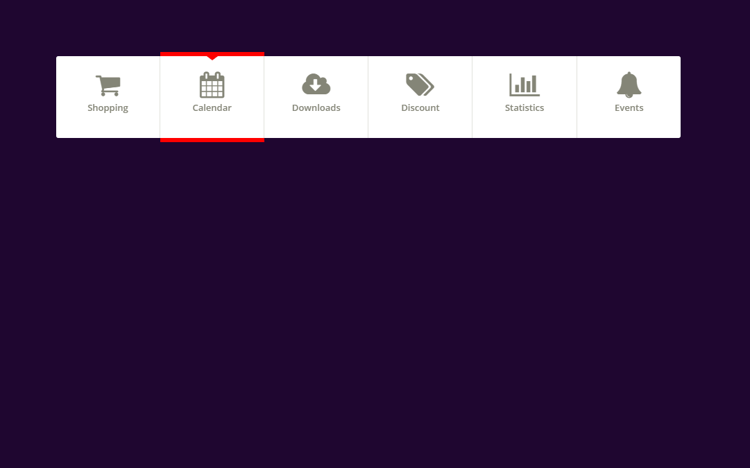 Bootstrap Horizontal Menu with icon and indicator