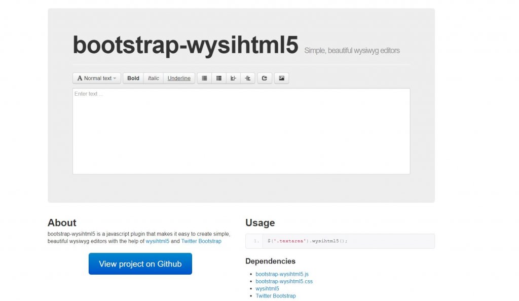 bootstrap wysihtml5