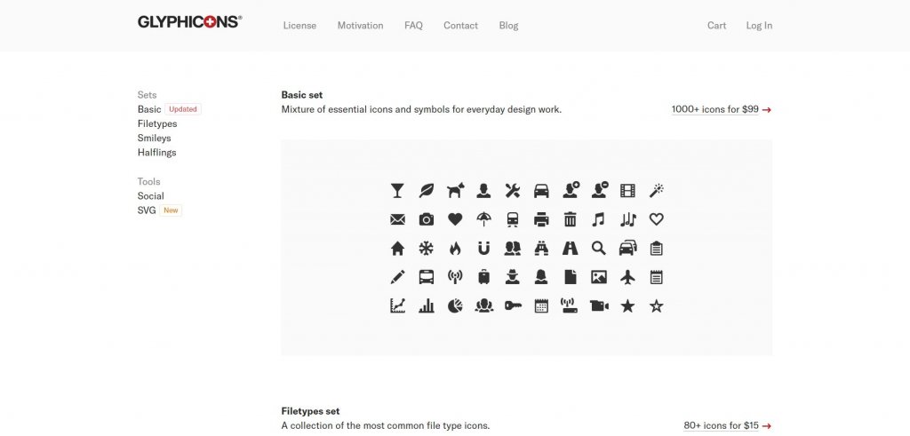 Bootstrap 4 glyphicons.com icons list