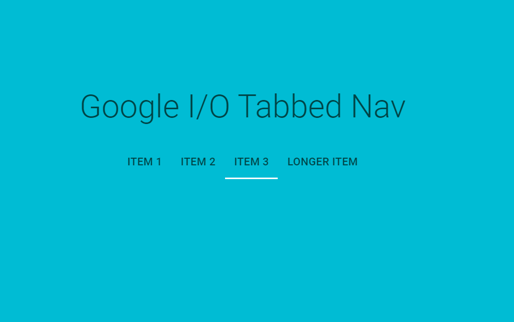 Google I/O Tabbed Navbar 