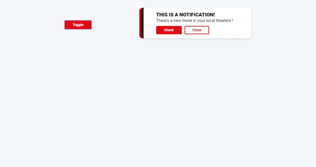 Simple Bootstrap 4 notification example 