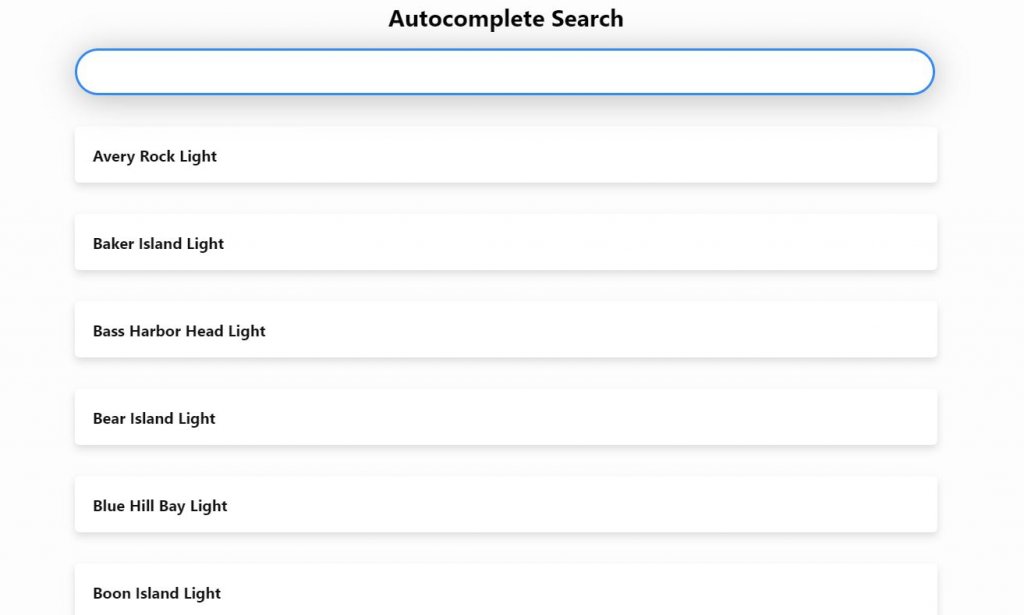 Bootstrap 4 autocomplete search