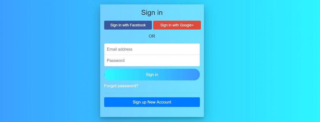 Login and Signup Page Design examples