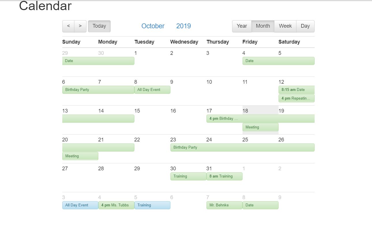 12+ Bootstrap Calendar Inspiration Examples Code Snippet - OnAirCode