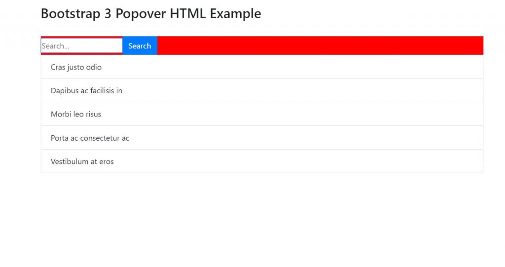 Bootstrap popover with HTML