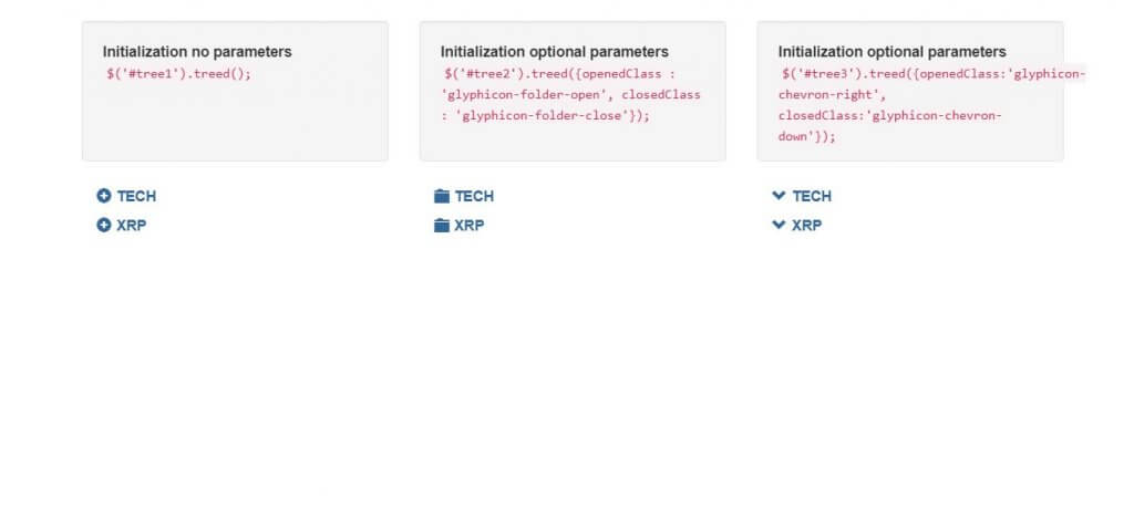 Bootstrap CSS tree view example design