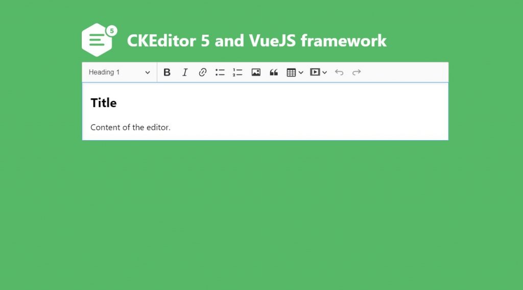 ckeditor 5 and vuejs