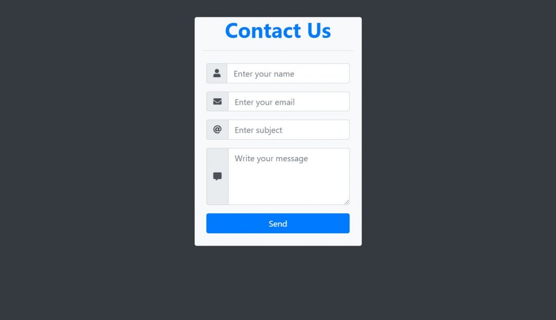 19+ Bootstrap Contact Form Examples Code Snippet - OnAirCode