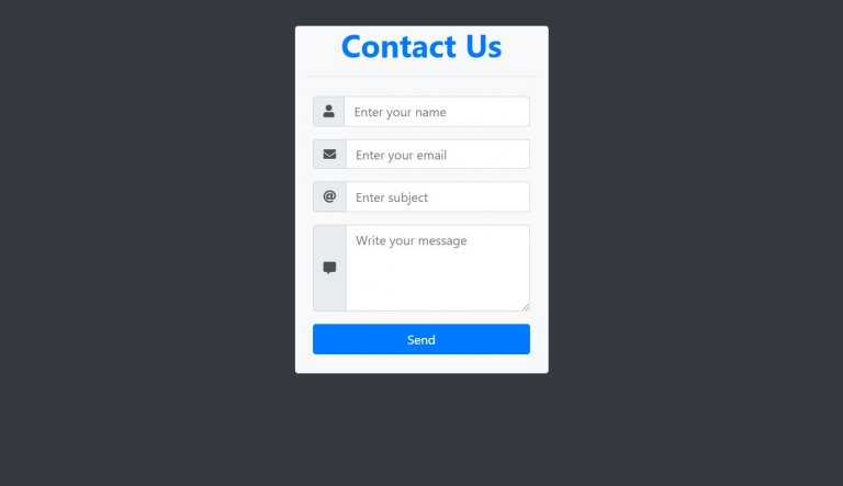 19+ Bootstrap Contact Form Examples Code Snippet - OnAirCode