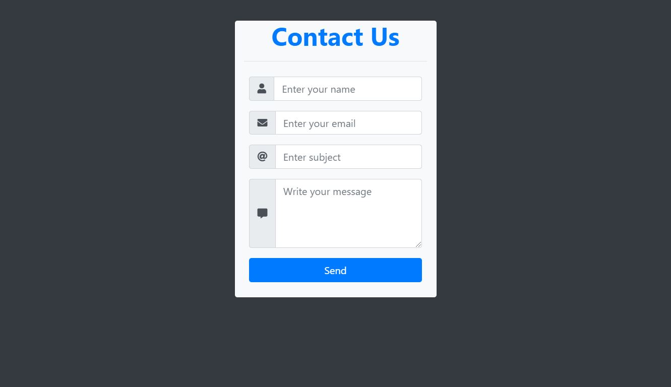 19+ Bootstrap Contact Form Examples Code Snippet
