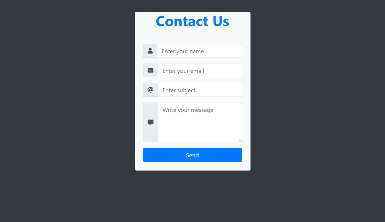 contact us page bootstrap 5