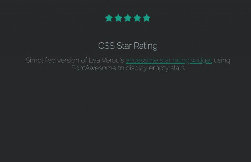 CSS Radio button star rating