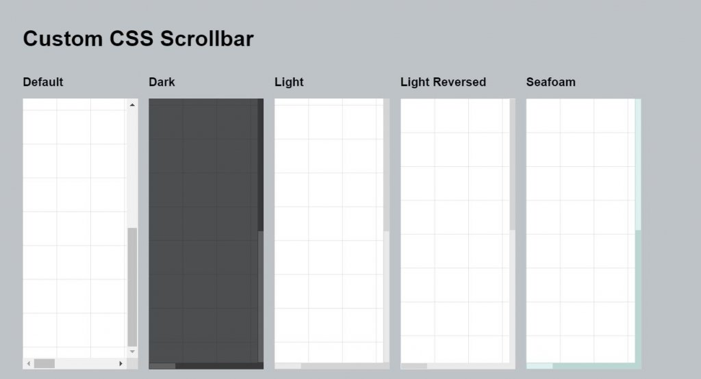 Custom CSS Bootstrap scroll bar example
