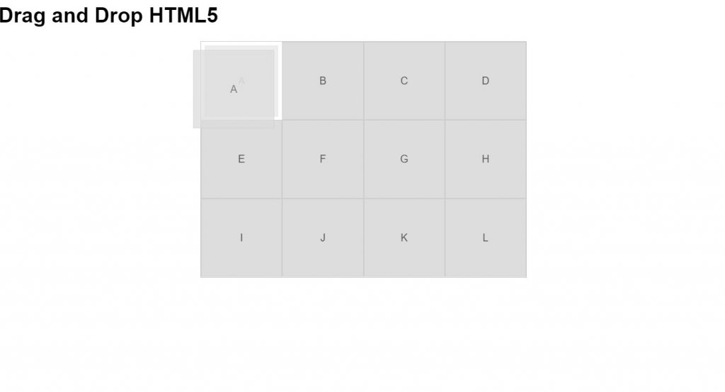 HTML5 drag