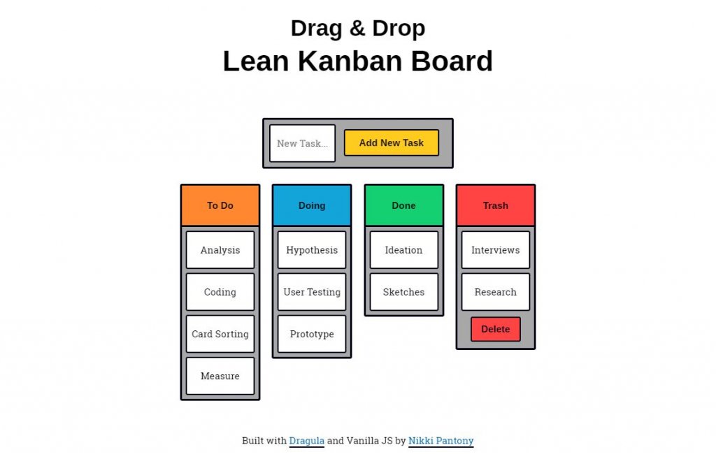 simple bootstrap drag drop example