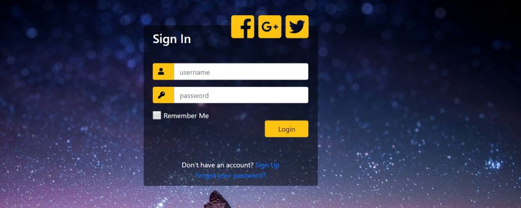 Bootstrap Elegant login form