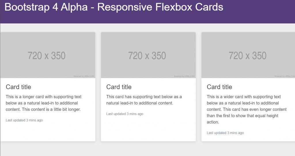 Bootstrap responsive flexbox cards