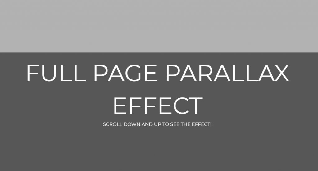full page parallax bootstrap scroll effect